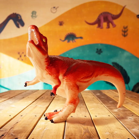 Animal de Plástico, Dinosaurio, Color Naranja