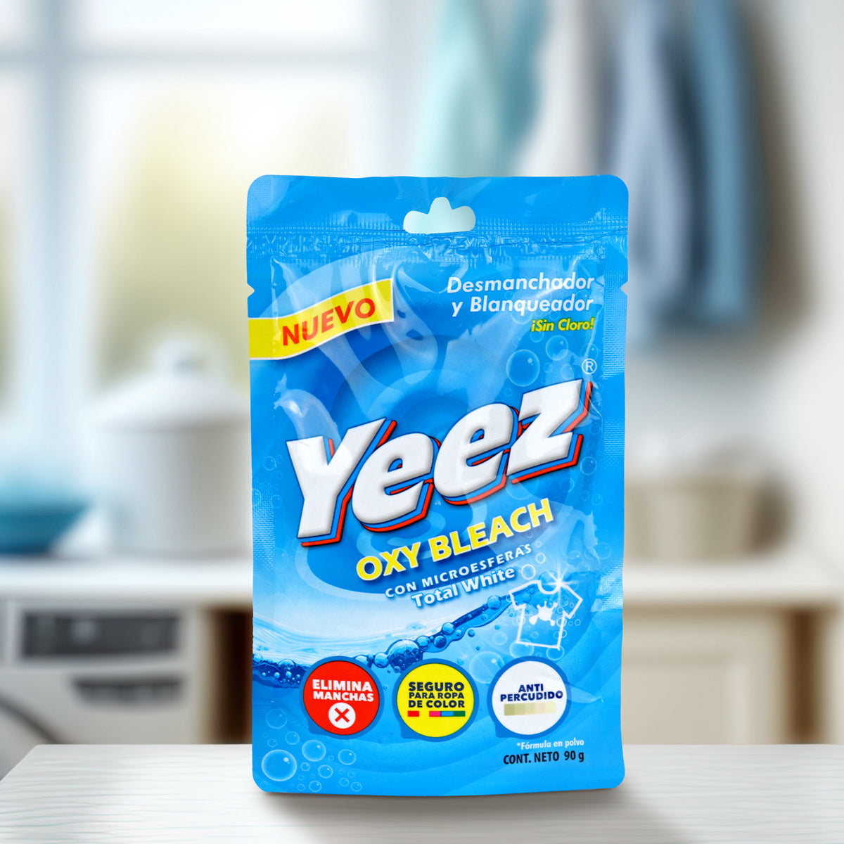Desmanchador y Blanqueador para Ropa 90 gr, Yeez Oxy Bleach