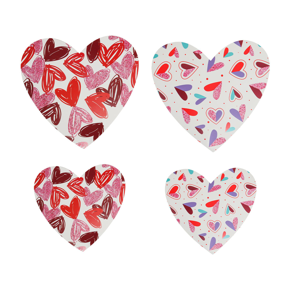 Papel Decorativo de Corazones, 4 pzas