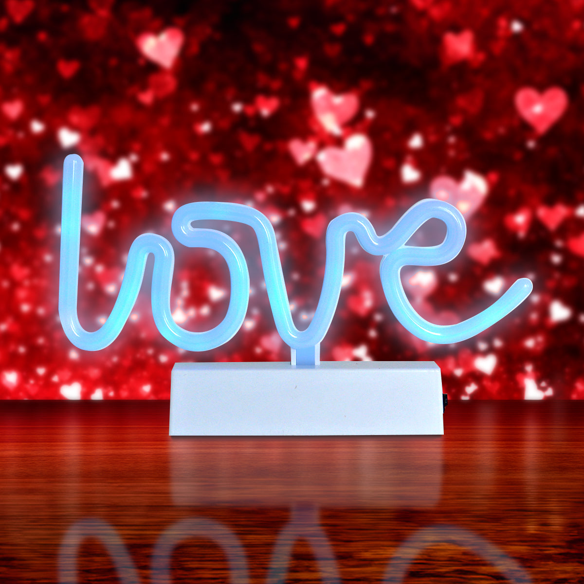 Letrero Love con Luz Led, color Azul