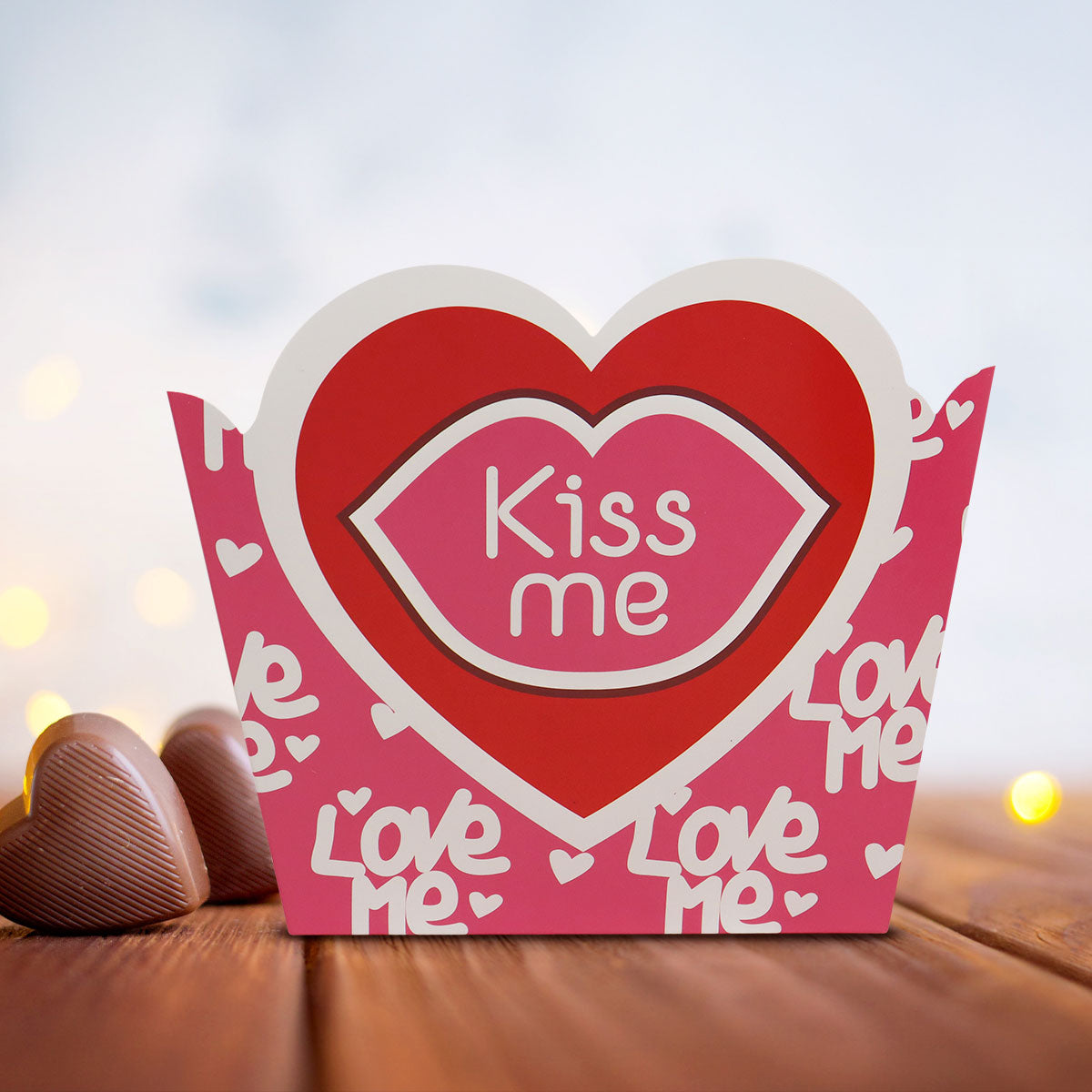 Caja para Regalo Armable "Kiss Me", 2 pza.