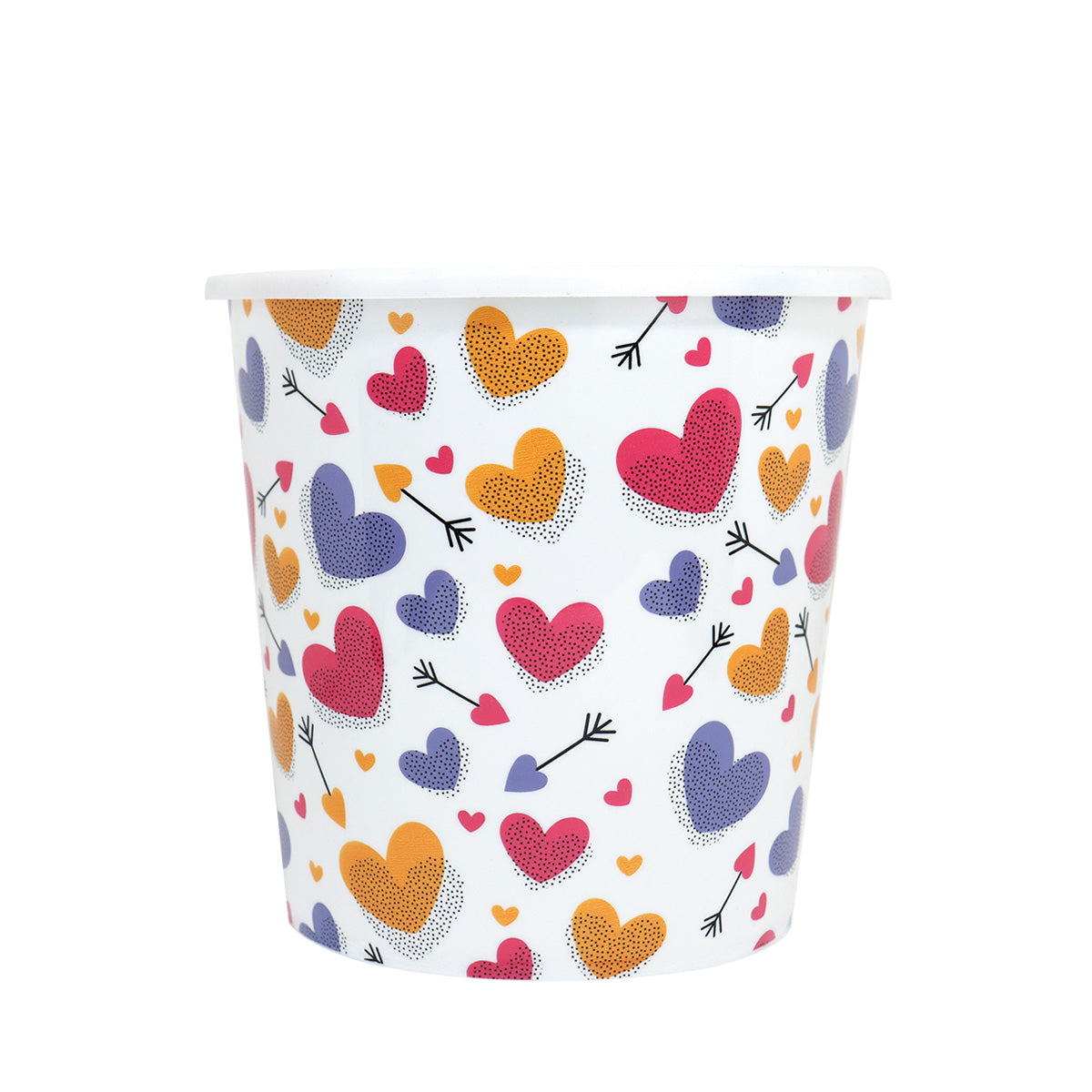 Palomero para San Valentín, con Diseño de Corazones color Blanco