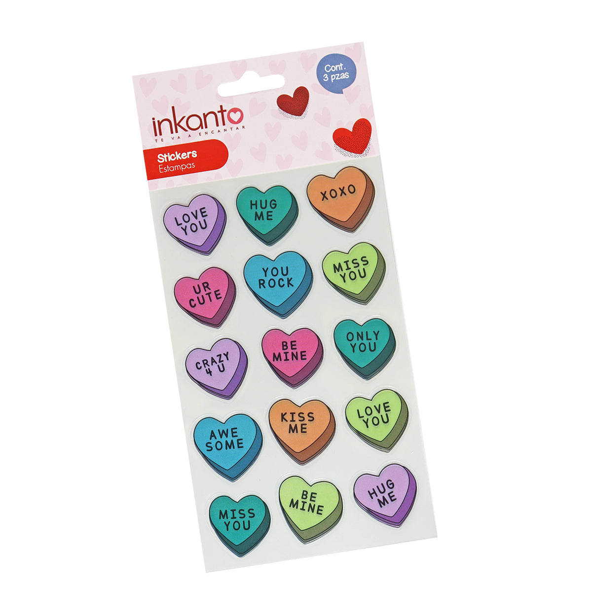 Stickers Corazones de Colores