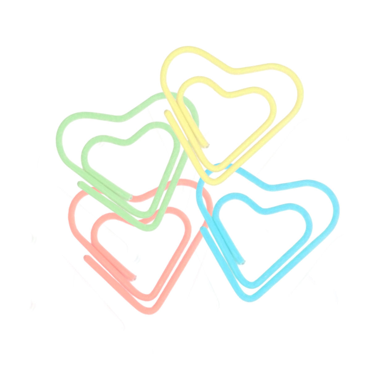 Clips en Forma de Corazón de Colores, 8 pzas