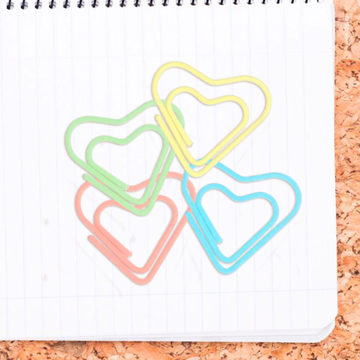 Clips en Forma de Corazón de Colores, 8 pzas
