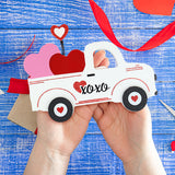 MDF Decorativo Camioneta XOXO San Valentín, color Blanco