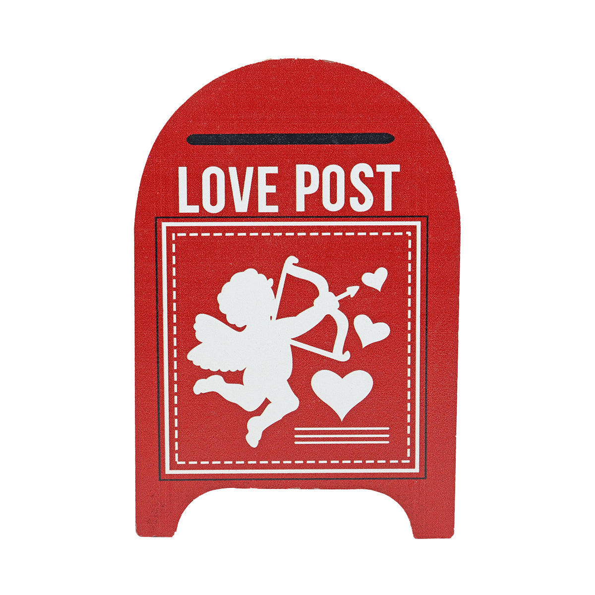 Buzón MDF con Diseño Cupido "Love Post" color Rojo