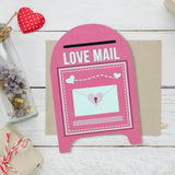 Buzón MDF con Diseño "Love Mail" color Rosa