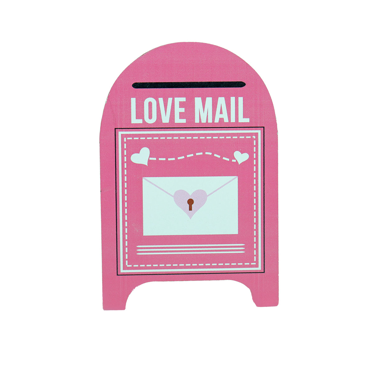 Buzón MDF con Diseño "Love Mail" color Rosa