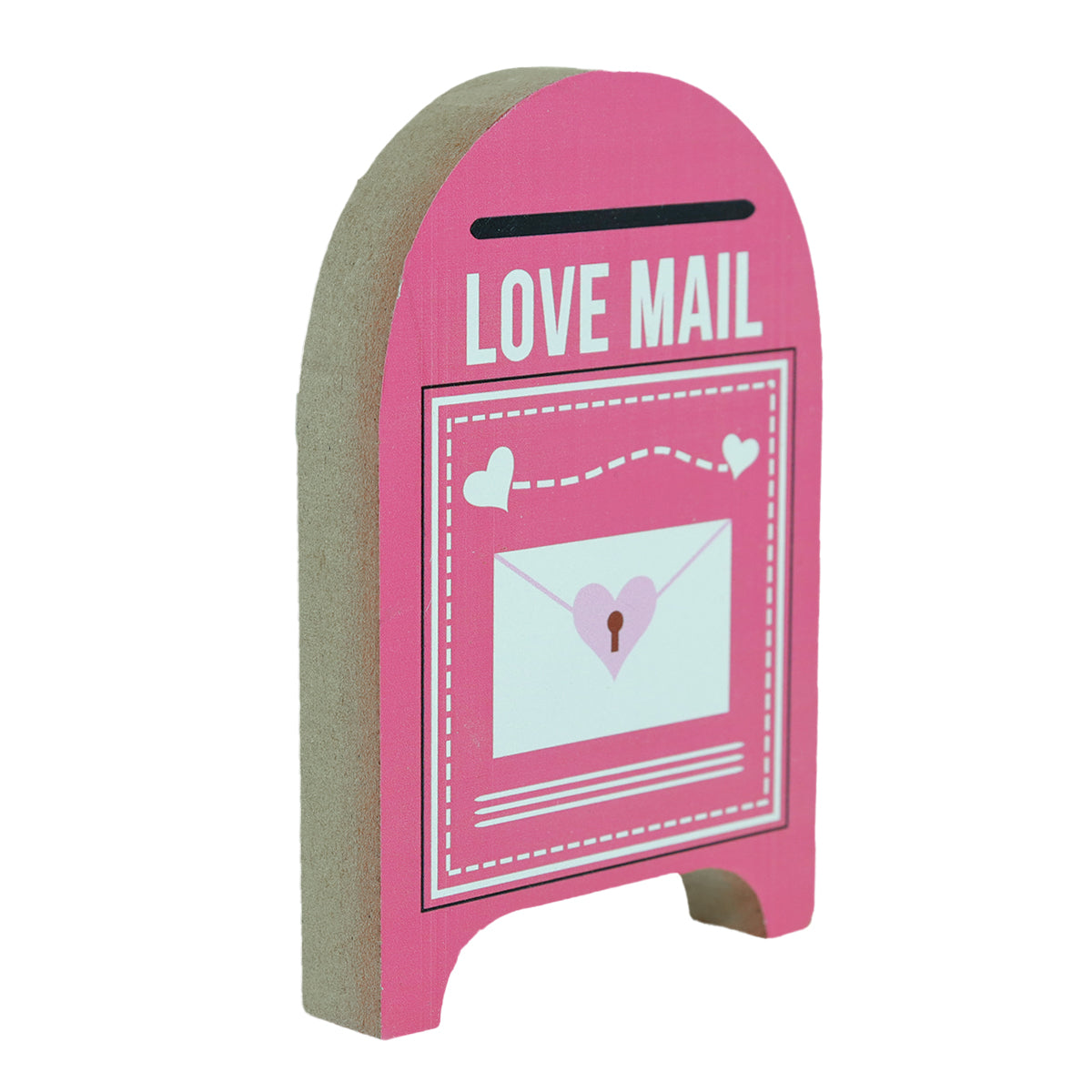 Buzón MDF con Diseño "Love Mail" color Rosa