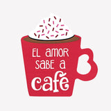 MDF Decorativo Taza San Valentín, color Rojo