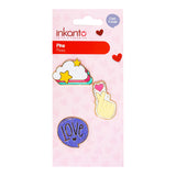 Set De 3 Broches, Nube, Love y Corazón