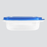 Contenedor Transparente Día de Muertos, Tapa Color Azul, 2 pzas