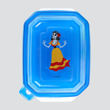 Contenedor Transparente Día de Muertos, Tapa Color Azul, 2 pzas
