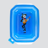 Contenedor Transparente Día de Muertos, Tapa Color Azul, 2 pzas