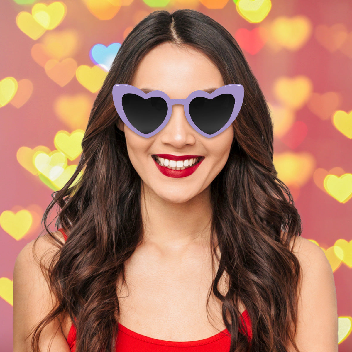 Taylor Swift Gafas De Sol En Forma De Corazón SwirlColor Pareja