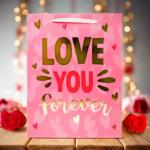 Bolsa de Regalo, Love U, Color Rosa