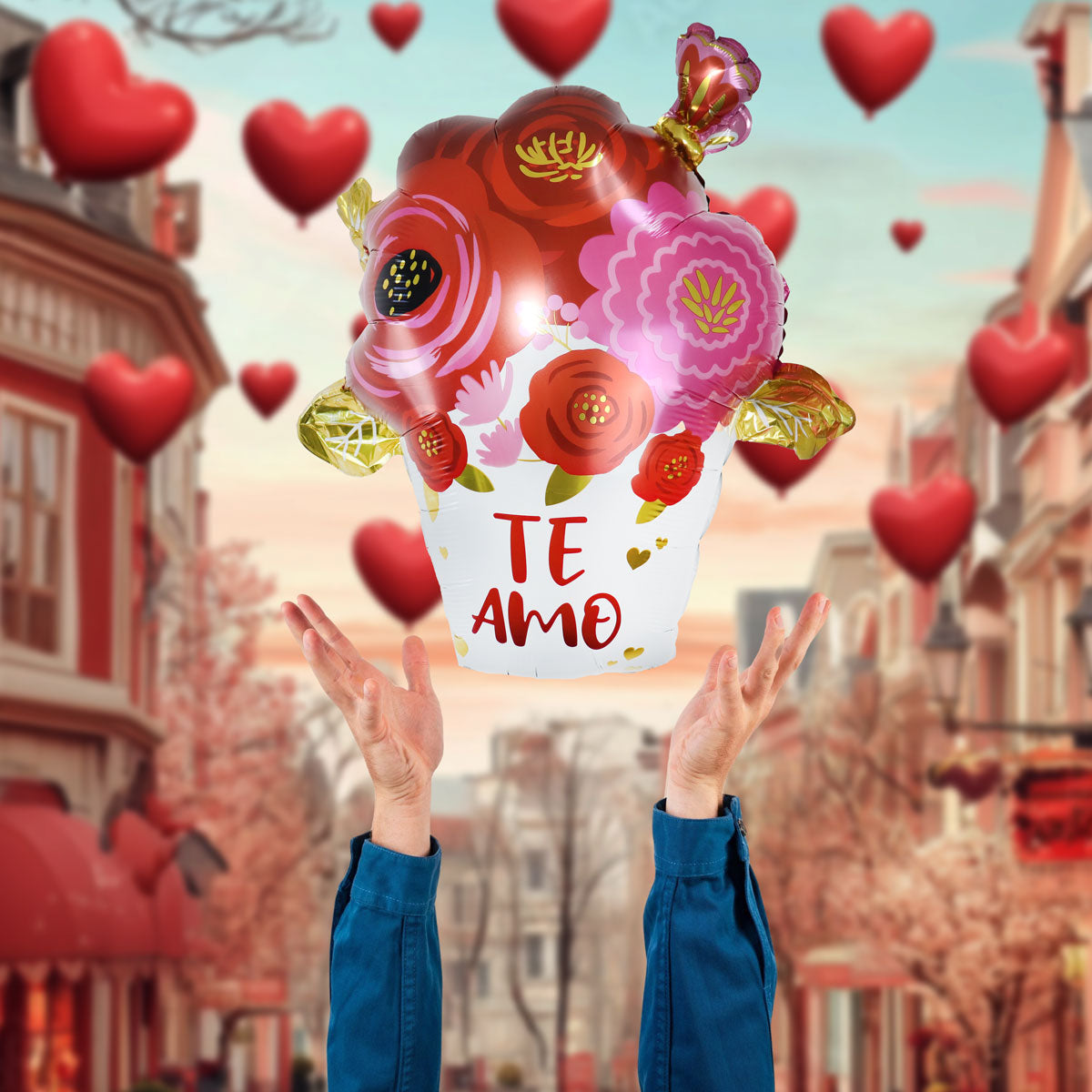 Globo Ramo de Flores "Te Amo"