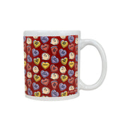 Taza de Cerámica con Estampado de Corazones Peanuts, 350ml