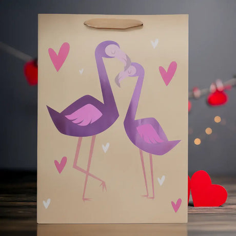 Bolsa de Regalo, Flamingo, Kraft