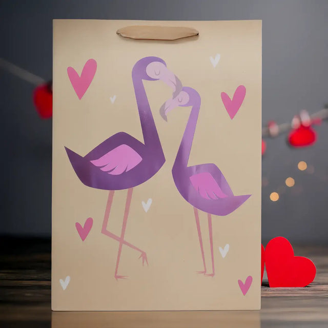 Bolsa de Regalo, Flamingo, Kraft
