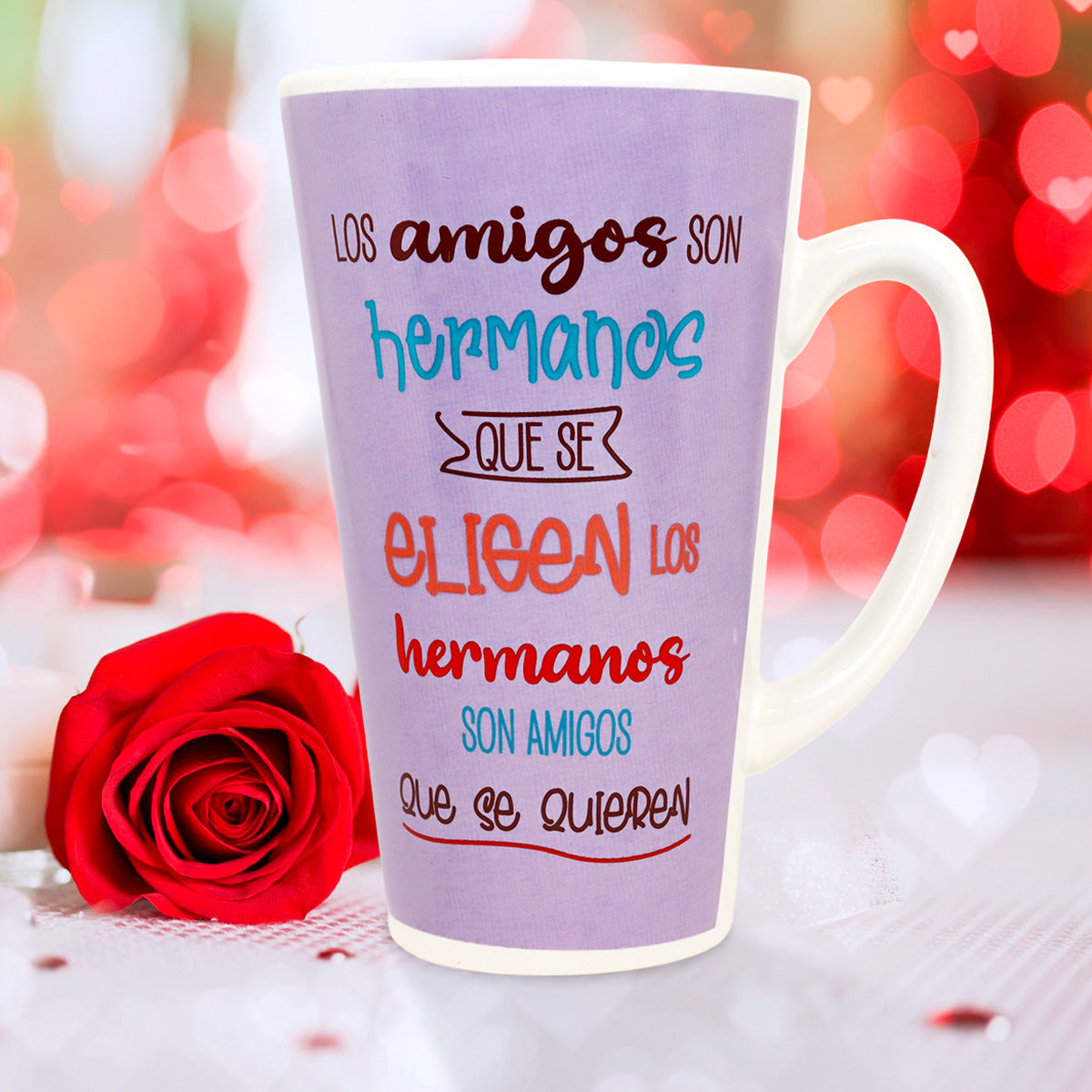 Taza de Cerámica "Los Amigos", color Morado