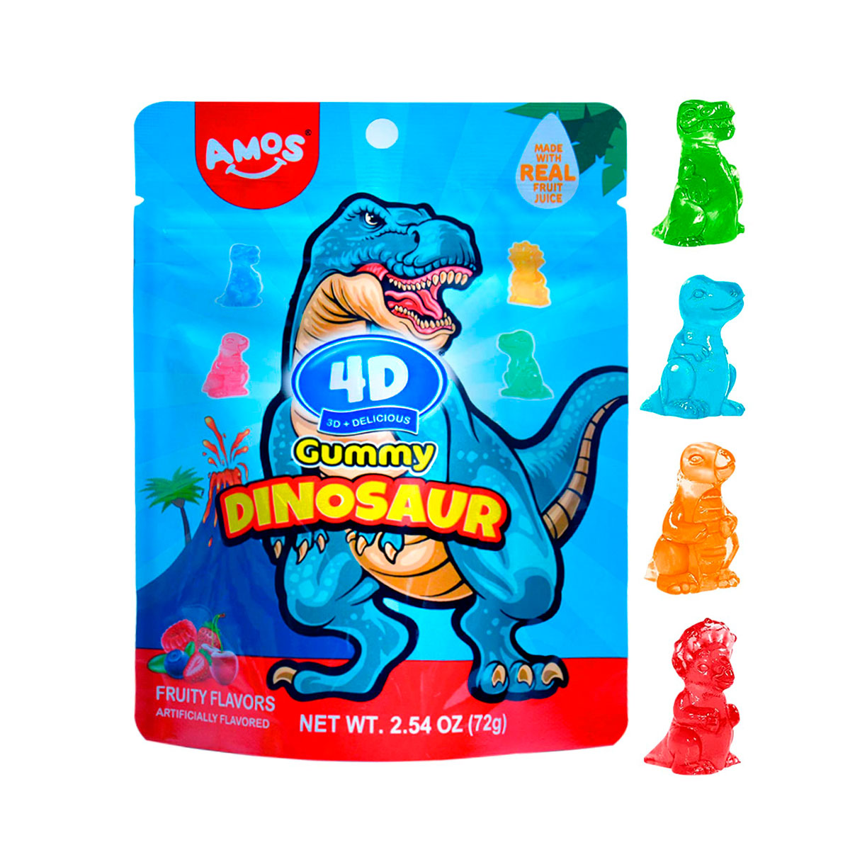 Gomitas de Dinosaurio Amos 62 gr.