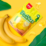 Gomitas Pelables en Forma y Sabor Plátano, Amos 62 gr.