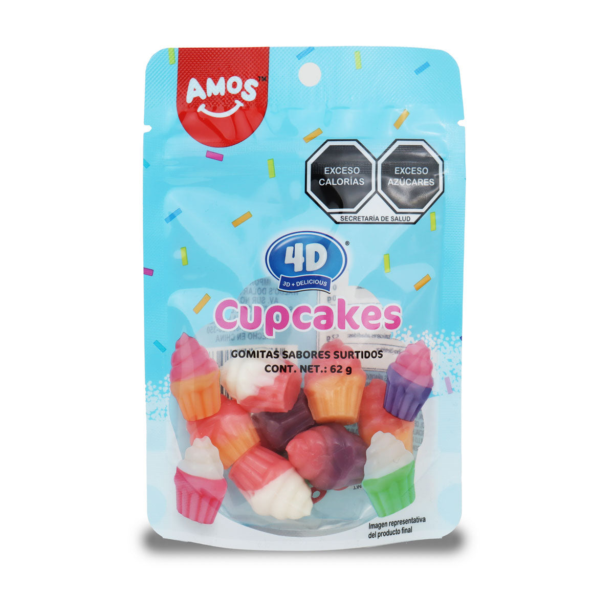 Gomitas de Cupcakes Amos 62 gr.