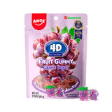 Gomitas 4D en Forma y Sabor Uva, Amos 62 gr.