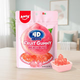 Gomitas Pelables en Forma y Sabor Durazno, Amos 62 gr.