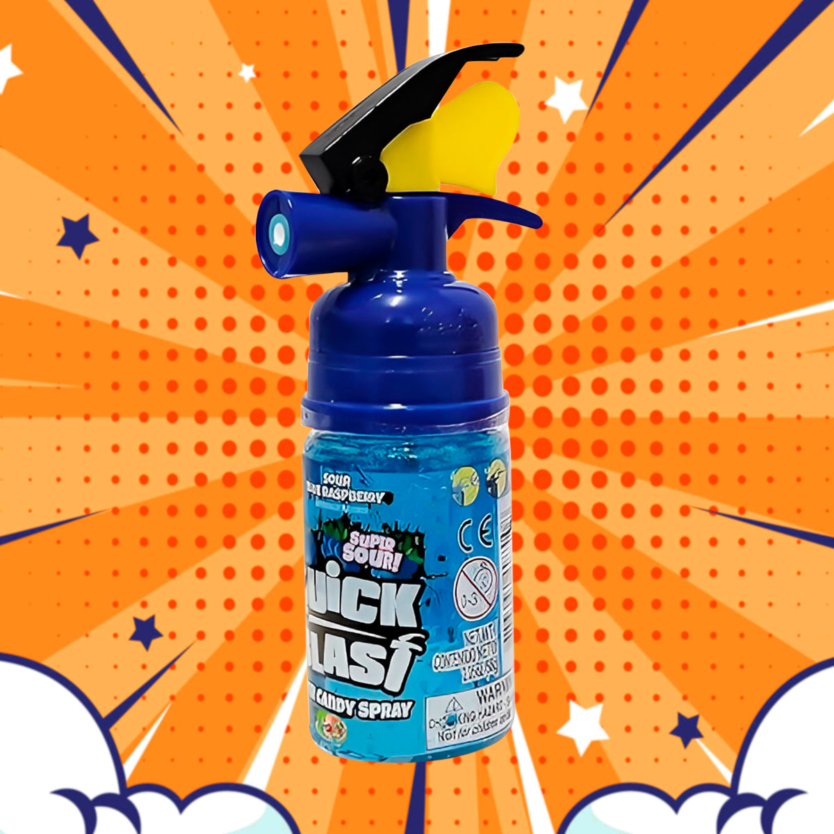 Spray de Caramelo Agrio, Kidsmania Quick Blast, Sabor Frambuesa