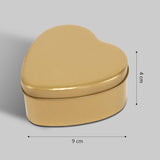 Caja de Metal Forma de Corazón, color Dorado