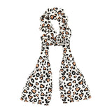 Scrunchie de Leopardo con Corazones, Color Beige con Café