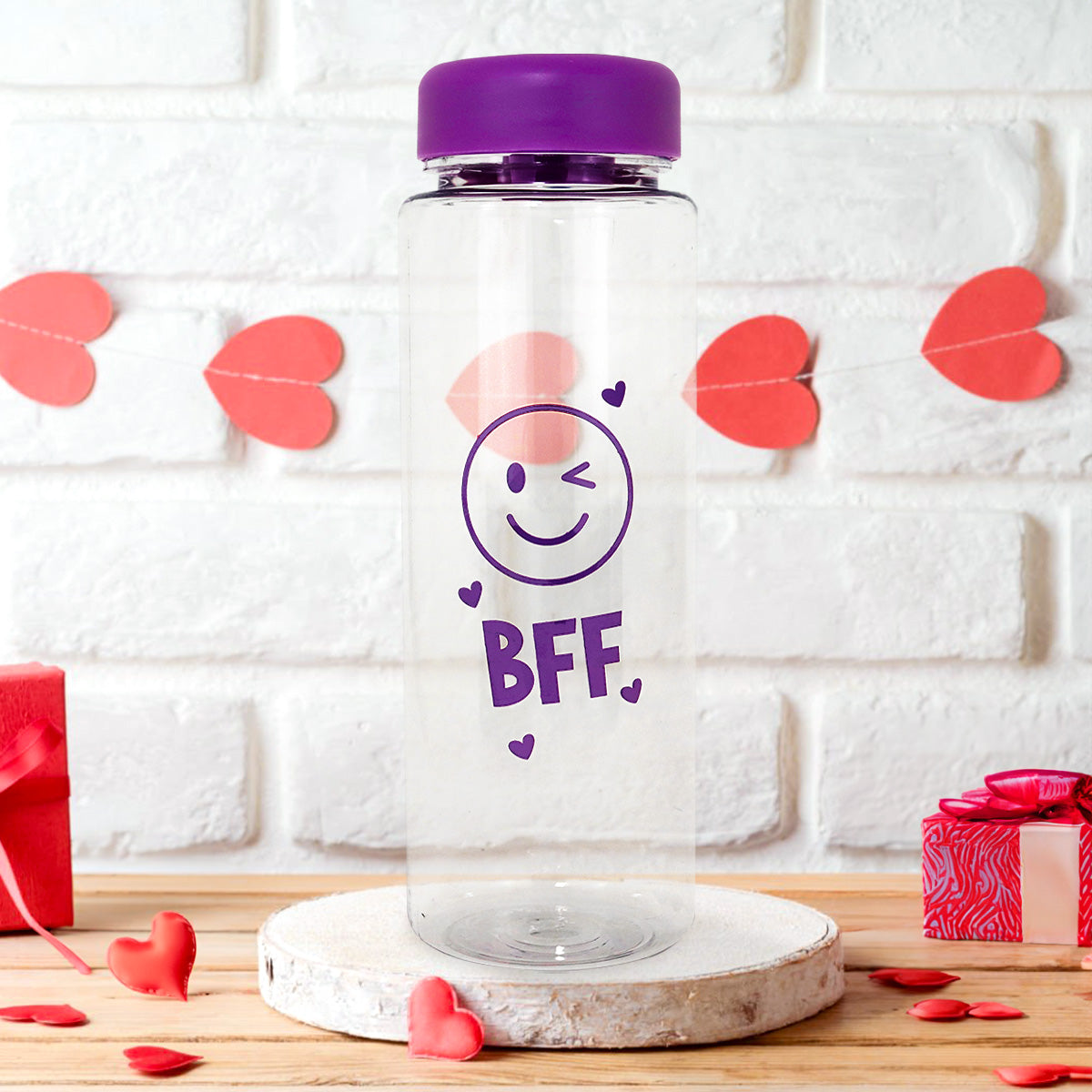 Botella de Plástico BFF, color Morado