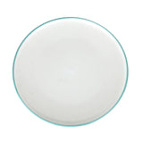 Plato Trinche de Cerámica color Blanco con Aqua, 26cm