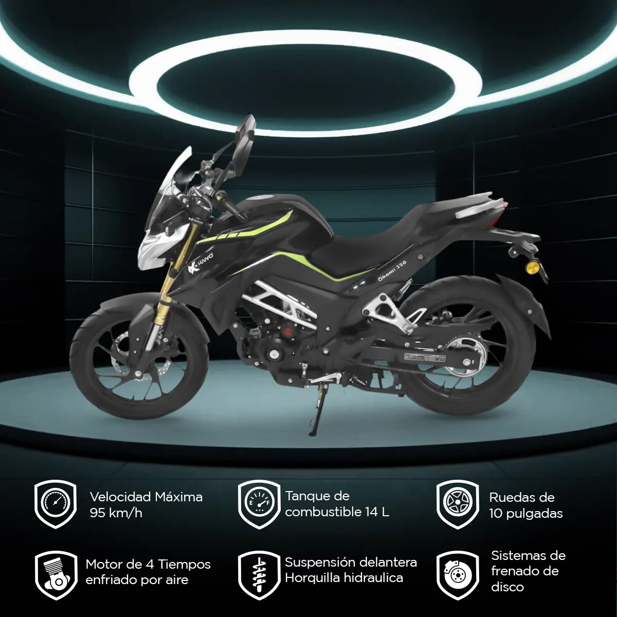 Motocicleta Kiwo Okami 250 2025 (Reacondicionado)