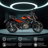 Motocicleta Kiwo KY 200 2025, Color Negro