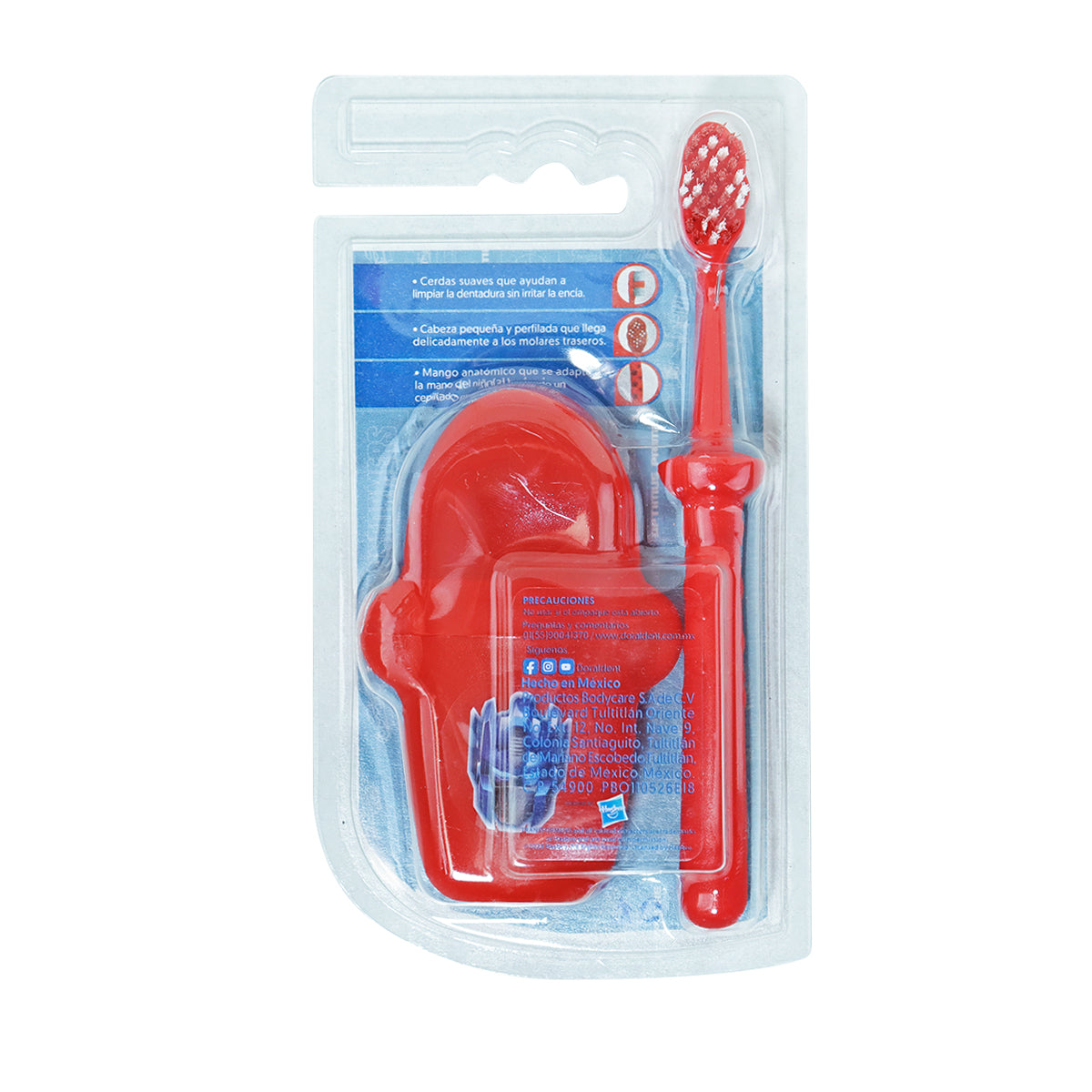 Cepillo Dental Infantil con Estuche Transformers, color Rojo