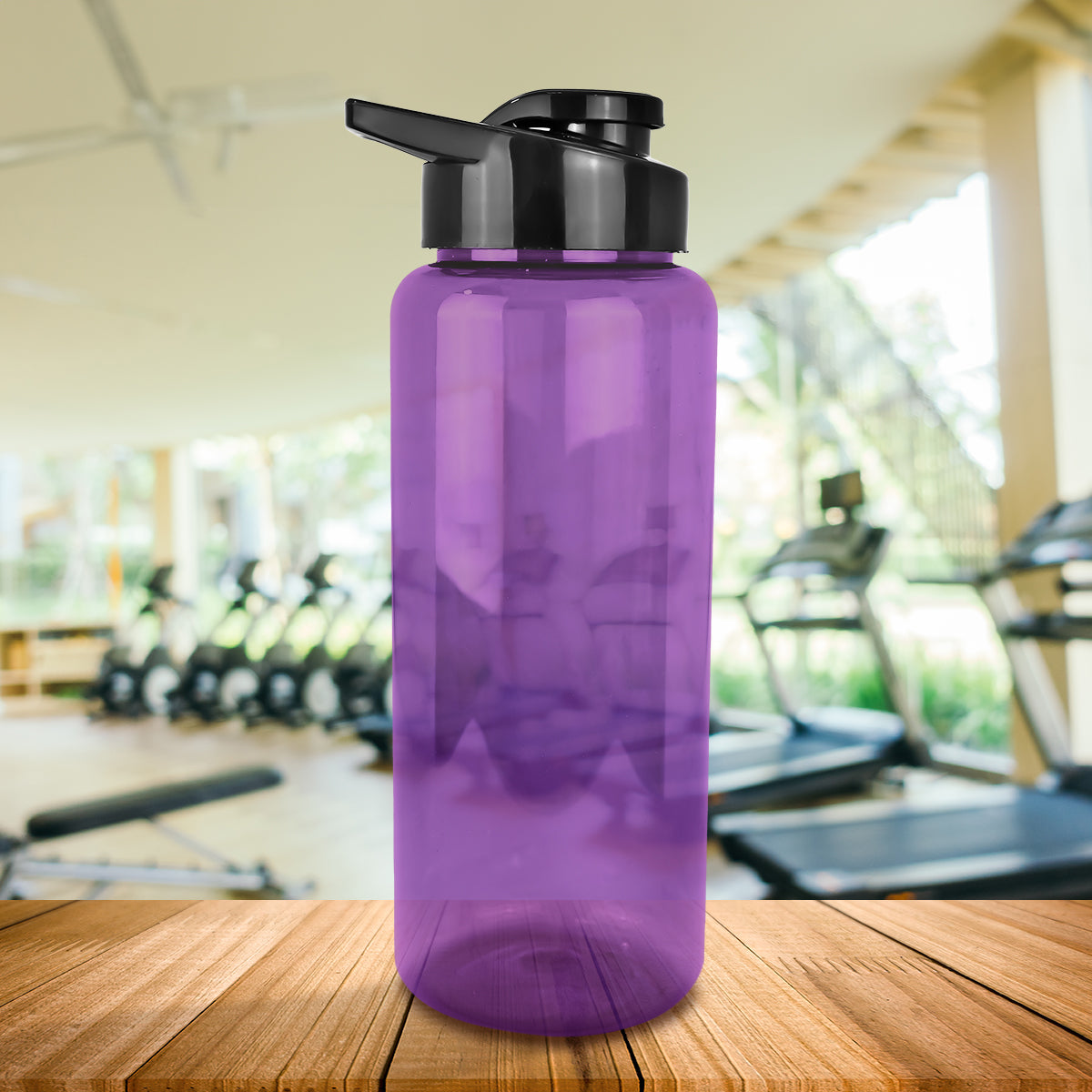 Botella de Agua de Plástico, Color Morado, 1L