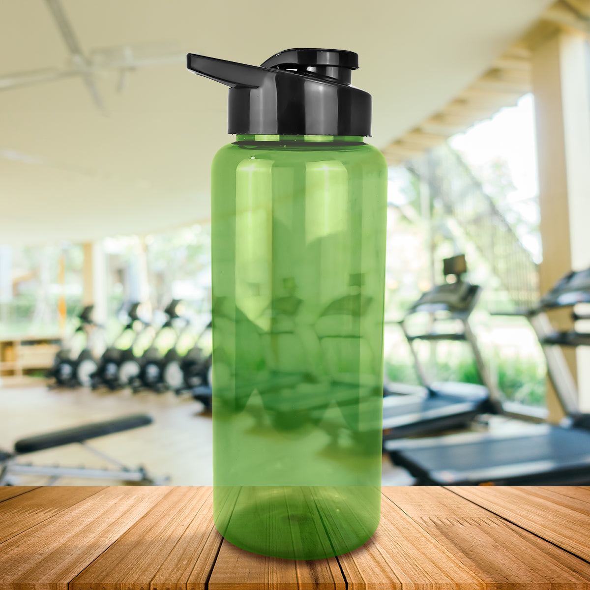 Botella de Agua de Plástico, Color Verde, 1L