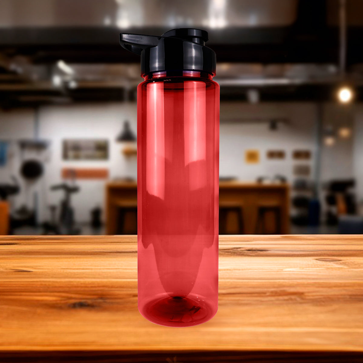 Botella de Agua de Plástico, Color Rojo, 900 ml