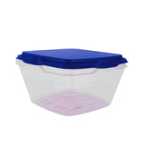 Contenedor Transparente, Tapa Color Azul, 500 ml