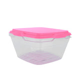 Contenedor Transparente, Tapa Color Rosa, 500 ml