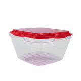 Contenedor Transparente, Tapa Color Rojo, 500 ml