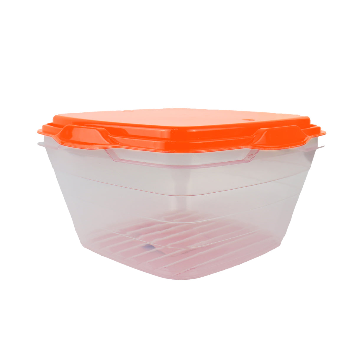 Contenedor Transparente, Tapa Color Naranja, 1.8 L