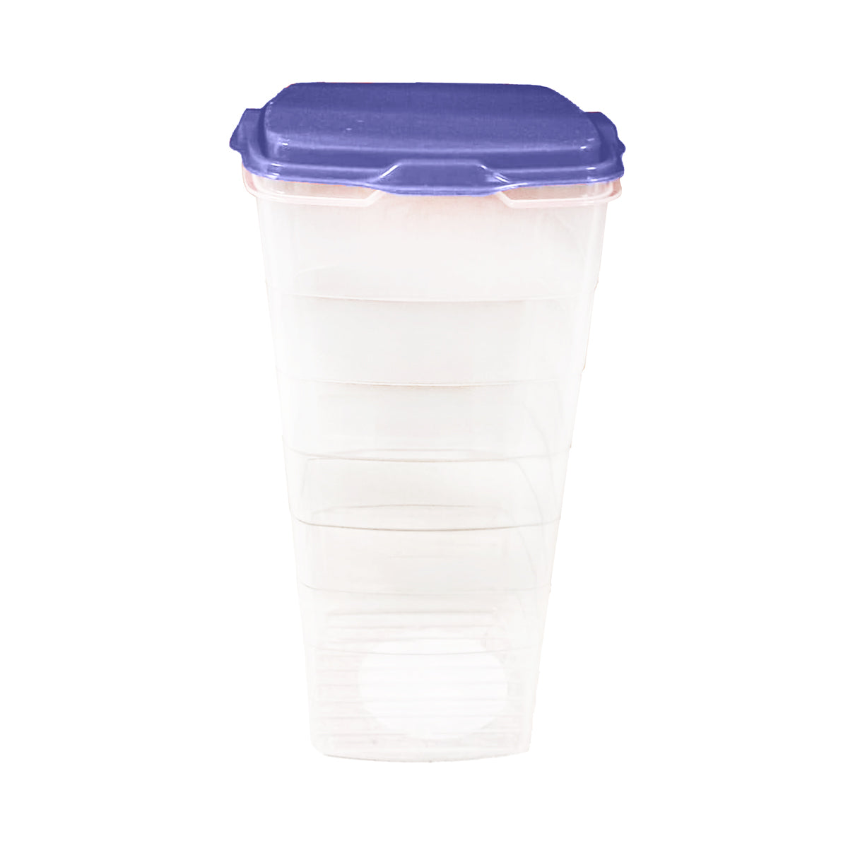 Contenedor Transparente, Tapa Color Azul, 1.2 L