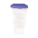 Contenedor Transparente, Tapa Color Azul, 1.2 L