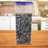 Contenedor Transparente, Tapa Color Azul, 1.2 L