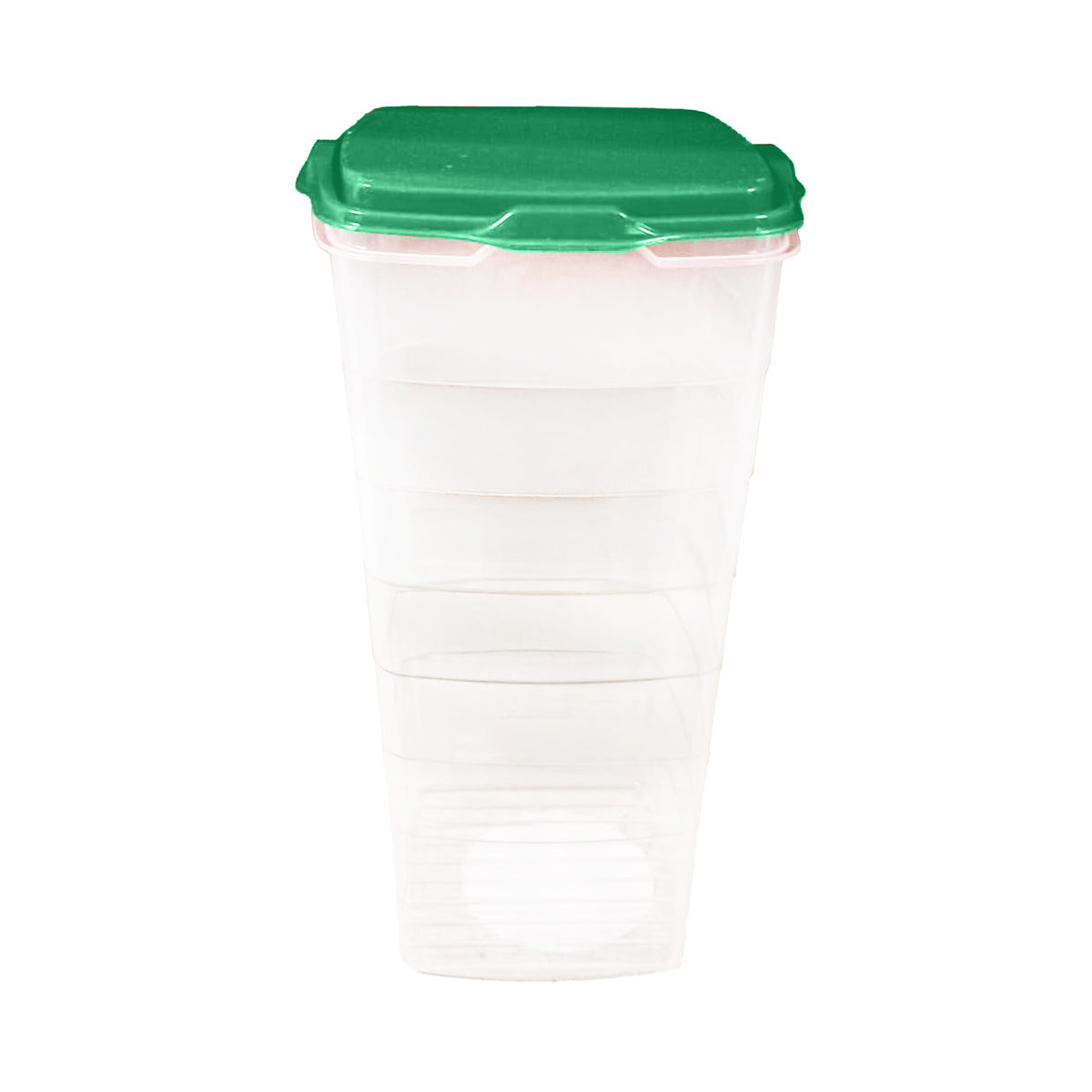 Contenedor Transparente, Tapa Color Verde, 1.2 L